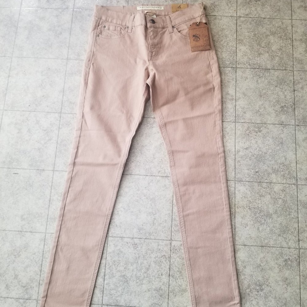 French Connection skin tight denim pants in Oyster Girl.8. Tan.
